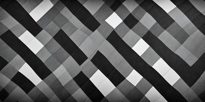 The primary subject of the image is a patterned surface, which appears to be a combination of black and white squares. The setting is a close-up view of the pattern, showcasing the intricate design. The visual style is a mix of digital art and illustration, creating a unique and artistic appearance. The dominant colors are black and white, giving the pattern a classic and timeless feel.