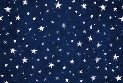 The primary subject of the image is a night sky filled with stars. The setting is a dark blue background, which contrasts with the bright stars. The visual style is a combination of a photo and a drawing, creating a unique and artistic representation of the night sky. The colors and mood of the image are predominantly dark and serene, with the stars providing a sense of wonder and tranquility.