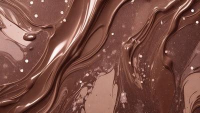 The primary subject of the image is a close-up of a chocolate fountain, with its rich brown color and smooth texture. The setting is a table, and the visual style is a photo. The chocolate fountain is the main focus of the image, and its dominant colors and overall atmosphere create a sense of indulgence and luxury.
