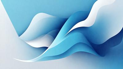 The primary subject of the image is a blue wave, which is the main focus of the scene. The setting is a blue background, which creates a visually appealing contrast with the wave. The visual style of the image is digital art, as it is a well-crafted and detailed representation of the wave. The dominant colors in the image are blue and white, giving it a calm and serene atmosphere.
