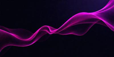 The primary subject of the image is a pink wave or a pink ribbon-like shape. The setting is a dark background, which creates a contrast with the pink wave. The visual style appears to be a digital art or illustration, as the wave is depicted in a stylized manner. The dominant colors in the image are pink, which creates a warm and vibrant atmosphere.