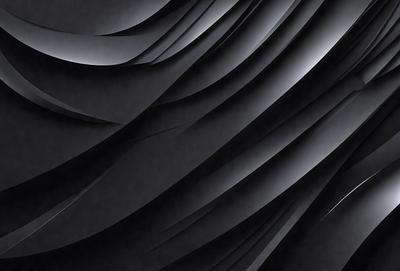 The primary subject of the image is a black and white pattern, which appears to be a digital art or illustration. The setting is a black background, and the visual style is a combination of a photo and a pattern. The dominant colors are black and white, creating a mood of simplicity and elegance.