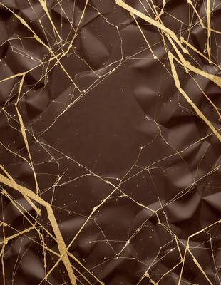 The primary subject of the image is a close-up of a marble surface with gold accents. The setting is a room with a marble wall, and the visual style is a combination of a photo and digital art. The colors and mood of the image are warm and luxurious, with the gold accents adding a touch of sophistication.
