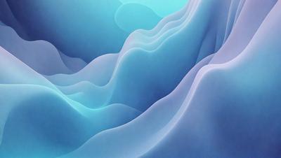 The primary subject of the image is a blue and white ocean wave. The setting is the ocean, with the wave being the main focus of the image. The visual style is a digital art or illustration, as the wave is depicted in a detailed and artistic manner. The dominant colors are blue and white, creating a serene and calming atmosphere.