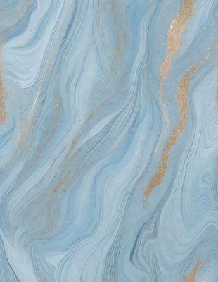 The primary subject of the image is a blue and gold swirling pattern, which appears to be a wallpaper or a decorative design. The setting is a blue and gold swirling pattern, which is the main object, scene, or focus of the image. The visual style of the image is a photo, as it captures the intricate details of the swirling pattern. The colors and mood of the image are predominantly blue and gold, creating a sense of elegance and sophistication.