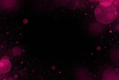 The primary subject of the image is a black background with a few pink dots scattered throughout. The setting appears to be a dark room, and the visual style is a close-up of the black background with the pink dots. The colors and mood of the image are predominantly dark and moody, with the pink dots adding a touch of brightness and contrast.