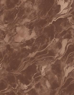 The primary subject of the image is a brown marble-like surface with a pattern of swirls and waves. The setting is a close-up of the marble, showcasing its intricate design. The visual style is a realistic representation of the marble, capturing its natural texture and patterns. The colors and mood of the image are warm and earthy, with the brown marble being the dominant color.