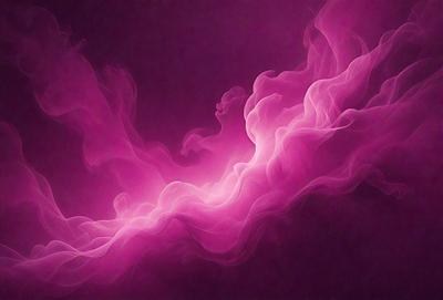 The primary subject of the image is a pink smoke or mist, which appears to be a digital art or illustration. The setting is a purple background, which adds to the overall atmosphere of the image. The visual style is a combination of digital art and illustration, creating a unique and captivating scene. The colors and mood of the image are predominantly pink and purple, giving it a dreamy and surreal quality.