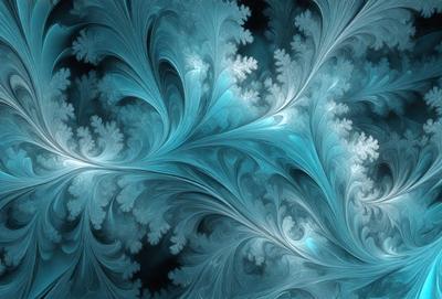 The primary subject of the image is a blue and white swirl pattern, which appears to be a digital art or illustration. The setting is a dark background, which contrasts with the swirl pattern. The visual style is artistic and creative, with the swirl pattern being the main focus of the image. The colors and mood of the image are predominantly blue and white, creating a sense of calmness and tranquility.