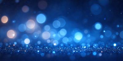The primary subject of the image is a blue background with a pattern of blue lights. The setting appears to be a dark room, and the visual style is a digital art or illustration. The dominant colors are blue, and the overall atmosphere is serene and calming.