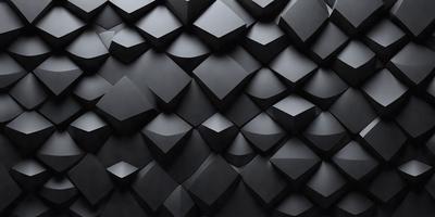 The primary subject of the image is a black and white wall with a pattern of small squares. The setting is a dark room, and the visual style appears to be a combination of a photo and a digital art or illustration. The dominant colors are black and white, creating a moody and dramatic atmosphere.