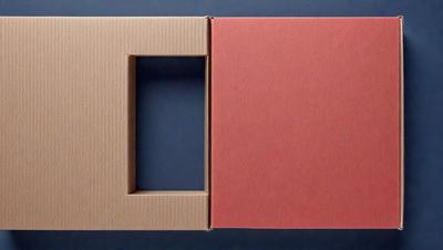 The primary subject of the image is a pink box. The setting is a blue background, and the visual style is a photo. The colors and mood of the image are predominantly pink and vibrant, creating a cheerful and lively atmosphere.