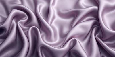The primary subject of the image is a close-up of a purple fabric, which appears to be a piece of silk. The setting is a room with a purple background, creating a visually appealing contrast. The visual style is a close-up of the fabric, showcasing its texture and details. The colors and mood of the image are predominantly purple, giving it a luxurious and elegant appearance.