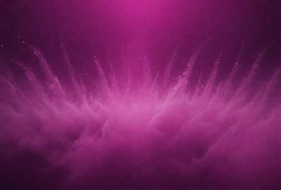 The primary subject of the image is a pink and purple background with a purple and white cloud-like pattern. The setting is a dark background, which contrasts with the bright colors of the cloud pattern. The visual style appears to be a combination of digital art and illustration, creating a unique and eye-catching design. The dominant colors in the image are pink, purple, and white, giving the scene a vibrant and lively atmosphere.