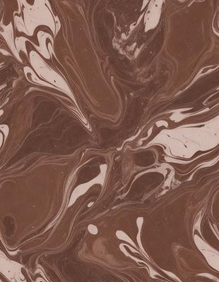 The primary subject of the image is a close-up of a marbled surface, which appears to be a brown and white patterned stone. The setting is a stone countertop, and the visual style is a close-up of the marbled surface. The colors and mood of the image are predominantly brown and white, creating a natural and earthy atmosphere.
