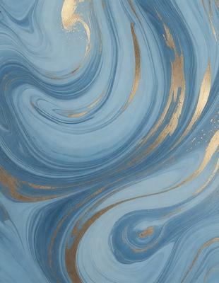 The primary subject of the image is a blue and gold swirl pattern. The setting is a blue and gold background, which creates a visually striking contrast with the swirl pattern. The visual style is a combination of digital art and illustration, giving the image a unique and artistic appearance. The dominant colors are blue and gold, creating a sense of depth and richness in the overall atmosphere of the image.