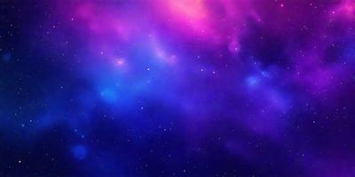 The primary subject of the image is a vibrant purple and blue starry sky. The setting is a nighttime scene with a clear view of the stars. The visual style is a combination of a photo and digital art, creating a unique and captivating atmosphere. The dominant colors are purple and blue, which evoke a sense of calmness and wonder.
