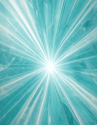 The primary subject of the image is a bright light source, possibly a sun or a light bulb, emitting a ray of light. The light source is surrounded by a blue and white background, creating a visually striking scene. The visual style of the image is a combination of photo and digital art, as it appears to be a close-up of the light source with a blue and white background. The colors and mood of the image are predominantly blue and white, giving it a clean and fresh appearance.