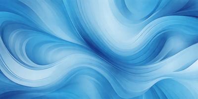 The primary subject of the image is a blue and white painting of a wave. The setting is a blue background, and the visual style appears to be a digital art or illustration. The dominant colors are blue and white, creating a calm and serene atmosphere.