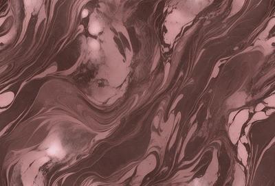 The primary subject of the image is a marbled surface with a brown and pink color scheme. The setting is a close-up of the marbled surface, showcasing its intricate patterns and textures. The visual style is a combination of a photo and digital art, as it captures the natural beauty of the marbled surface while also highlighting its unique design. The colors and mood of the image are warm and inviting, with the brown and pink hues creating a sense of depth and richness.