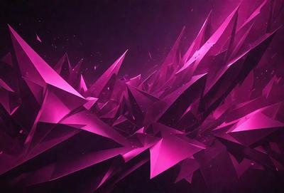 The primary subject of the image is a large, pink, three-dimensional structure, possibly a sculpture or a piece of digital art. The setting is a dark background, which contrasts with the vibrant pink color of the structure. The visual style appears to be a combination of digital art and illustration, creating a unique and eye-catching design. The colors and mood of the image are predominantly pink, giving it a warm and inviting atmosphere.