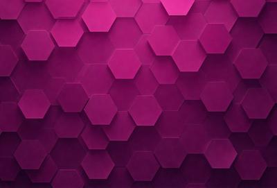 The primary subject of the image is a purple wall with a geometric pattern. The setting is a room with a purple wall, and the visual style is a close-up of the wall. The dominant colors are purple and pink, creating a warm and inviting atmosphere.