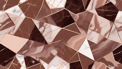 The primary subject of the image is a marble tile pattern. The setting is a marble tile surface, which serves as the background. The visual style is a close-up of the marble tile pattern, showcasing the intricate design and texture. The colors and mood of the image are predominantly brown and earthy tones, giving it a natural and elegant appearance.