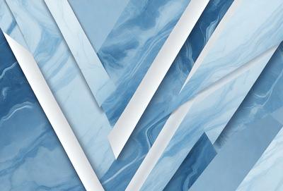 The primary subject of the image is a blue and white marble pattern. The setting is a blue and white marble wall, which serves as the background. The visual style is a combination of digital art and illustration, creating a unique and eye-catching design. The dominant colors are blue and white, giving the image a clean and elegant appearance.