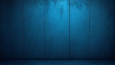 The primary subject of the image is a blue wall with a blue tint. The setting is a room with a blue wall, and the visual style is a photo. The dominant colors and overall atmosphere are blue and calm.