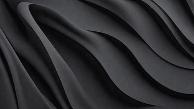 The primary subject of the image is a black fabric, which appears to be a piece of cloth or a curtain. The setting is a dark room, and the visual style is a close-up of the fabric. The colors and mood of the image are predominantly dark and moody, with the black fabric being the main focus.