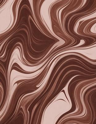 The primary subject of the image is a brown and white patterned wallpaper. The setting is a room with a brown and white patterned wallpaper on the wall. The visual style is a patterned wallpaper, which gives the room a unique and artistic atmosphere. The dominant colors are brown and white, creating a warm and earthy tone.