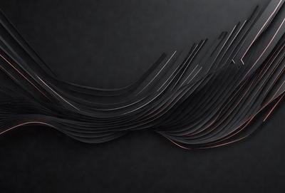 The primary subject of the image is a black and red striped pattern. The setting is a dark background, which contrasts with the vibrant colors of the pattern. The visual style appears to be a combination of digital art and illustration, creating a unique and eye-catching design. The colors and mood of the image are bold and energetic, with the black and red stripes evoking a sense of movement and dynamism.