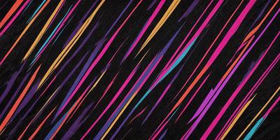 The primary subject of the image is a colorful, abstract pattern featuring a mix of purple, orange, and yellow hues. The setting is a black background, which contrasts with the vibrant colors of the pattern. The visual style appears to be a combination of digital art and illustration, creating a unique and eye-catching design. The dominant colors and overall atmosphere of the image are energetic, lively, and visually appealing.