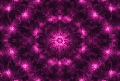 The primary subject of the image is a purple flower, which is the main object, scene, or focus of the image. The setting or background features a purple and pink pattern, which adds to the overall atmosphere of the image. The visual style of the image is a combination of photo and digital art, creating a unique and eye-catching design. The colors and mood of the image are predominantly purple and pink, giving it a warm and inviting feel.