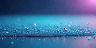 The primary subject of the image is a close-up of a blue surface with a pattern of tiny blue circles. The setting appears to be a dark room, and the visual style is a digital art or illustration. The dominant colors in the image are blue and black, creating a calm and serene atmosphere.
