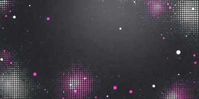 The primary subject of the image is a black background with a pattern of pink and white dots. The setting is a dark room, and the visual style appears to be a digital art or illustration. The dominant colors are pink and white, creating a vibrant and lively atmosphere.