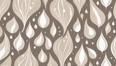 The primary subject of the image is a pattern of flowers, which are depicted in various colors and sizes. The setting is a wall, and the visual style appears to be a combination of digital art and illustration. The dominant colors in the image are white, brown, and various shades of pink, creating a warm and inviting atmosphere.