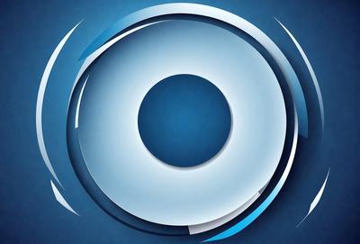 The primary subject of the image is a blue circle with a white center. The circle is the main object, and it is set against a blue background. The visual style of the image is digital art, as it appears to be a computer-generated or digitally edited design. The colors and mood of the image are predominantly blue and white, creating a calm and serene atmosphere.