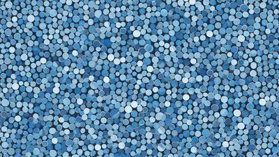 The primary subject of the image is a blue background with a pattern of blue circles. The setting is a blue surface, and the visual style appears to be a pattern or texture. The dominant colors are blue, and the overall atmosphere is calm and soothing.