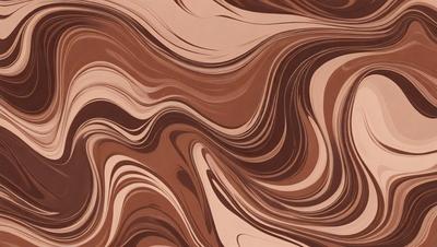 The primary subject of the image is a brown and white patterned wallpaper. The setting is a wall, and the visual style is a patterned design. The dominant colors are brown and white, creating a warm and earthy atmosphere.