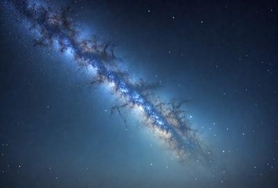 The primary subject of the image is a beautiful starry night sky. The setting is a dark, star-filled night with a few bright stars visible. The visual style is a photo of the night sky, capturing the beauty of the stars and the vastness of the universe. The colors and mood of the image are serene and peaceful, as the night sky is illuminated by the stars and the darkness of the night.