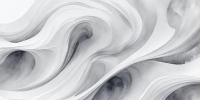 The primary subject of the image is a large, swirling, and curling mass of water, which appears to be a watercolor painting. The setting is a white background, which provides a clean and minimalist appearance. The visual style is a combination of artistic and digital elements, creating a unique and captivating image. The colors and mood of the painting are predominantly dark and moody, with the swirling water and the white background creating a sense of depth and movement.