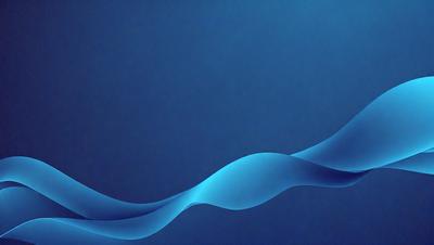 The primary subject of the image is a blue wave, which is the main focus of the scene. The setting is a blue background, which creates a sense of depth and contrast. The visual style is a digital art or illustration, as the wave is depicted in a detailed and artistic manner. The dominant colors are blue and white, giving the image a calm and serene atmosphere.