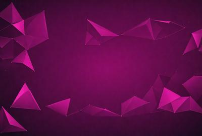 The primary subject of the image is a purple background with a geometric pattern. The setting is a dark room, and the visual style is a combination of digital art and illustration. The dominant colors are purple and pink, creating a calm and soothing atmosphere.