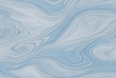 The primary subject of the image is a blue and white patterned surface, which appears to be a wall or a piece of artwork. The setting is a room with a blue and white color scheme. The visual style is a combination of digital art and illustration, creating a unique and eye-catching design. The dominant colors are blue and white, giving the scene a calm and soothing atmosphere.