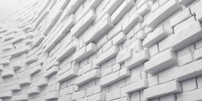 The primary subject of the image is a large white brick wall. The setting is a white brick wall, which serves as the background. The visual style is a photo, showcasing the brick wall in detail. The colors and mood of the image are predominantly white, giving it a clean and minimalist appearance.