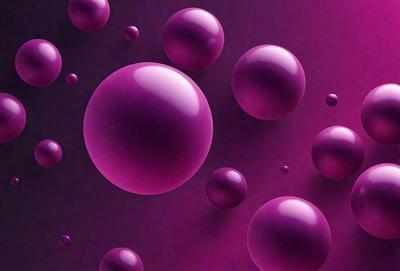 The primary subject of the image is a purple bubble, which is the main object, scene, or focus of the image. The setting or background is a purple surface, which adds to the overall atmosphere of the image. The visual style of the image is a digital art or illustration, as it is a computer-generated or digitally created image. The dominant colors in the image are purple and pink, creating a vibrant and lively mood.