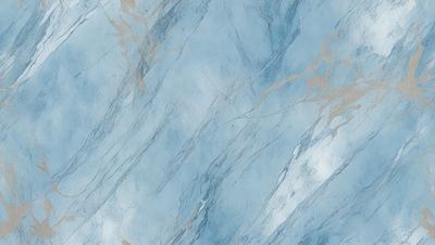 The primary subject of the image is a marble-like surface with a blue and white color scheme. The setting is a wall, and the visual style appears to be a combination of a photo and digital art. The colors and mood of the image are calming and serene, with the blue and white tones creating a sense of tranquility.
