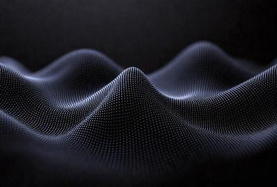 The primary subject of the image is a large, three-dimensional graph or pattern, which appears to be a black and white design. The setting is a dark background, which contrasts with the graph's intricate details. The visual style of the image is a combination of digital art and illustration, creating a unique and captivating pattern. The colors and mood of the image are predominantly black and white, giving it a classic and timeless appearance.