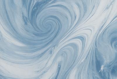 The primary subject of the image is a blue and white swirl pattern, which is the main object, scene, or focus of the image. The setting or background features a blue and white swirl pattern, which is the environment, backdrop, or surface visible in the image. The visual style of the image is a photo, as it is a real-life photograph of the swirl pattern. The dominant colors in the image are blue and white, creating a calm and soothing atmosphere.